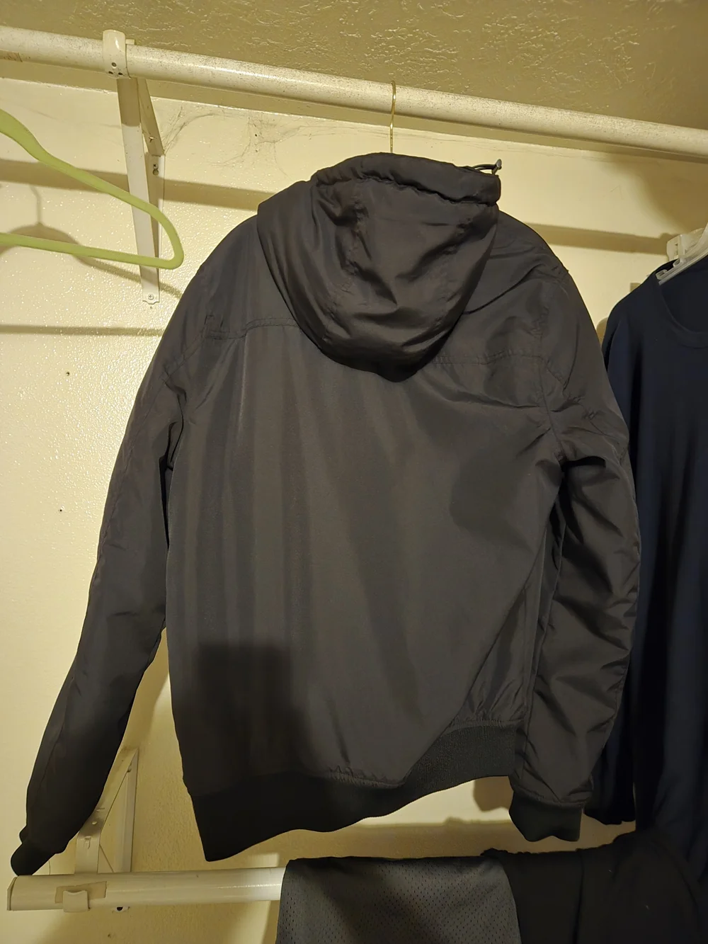 Divided by H&M Men's Hooded Bomber Jacket Black Puffer Lining